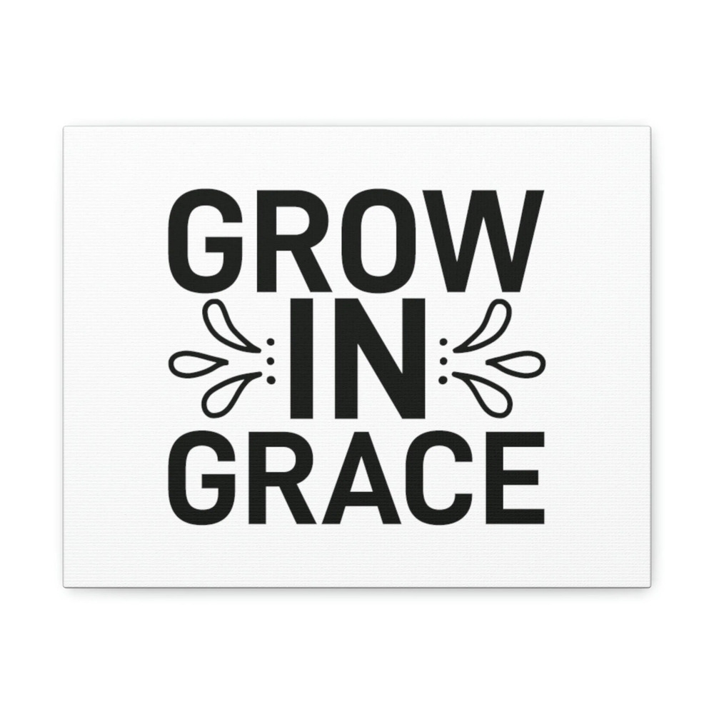 Scripture Walls Grow In Grace 2 Peter 3:18 White Splash Christian Wall Art